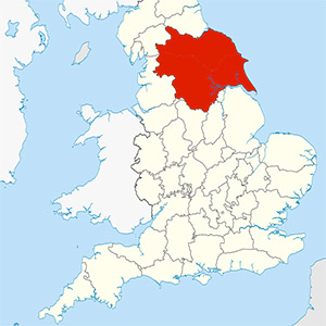 England Yorkshire map